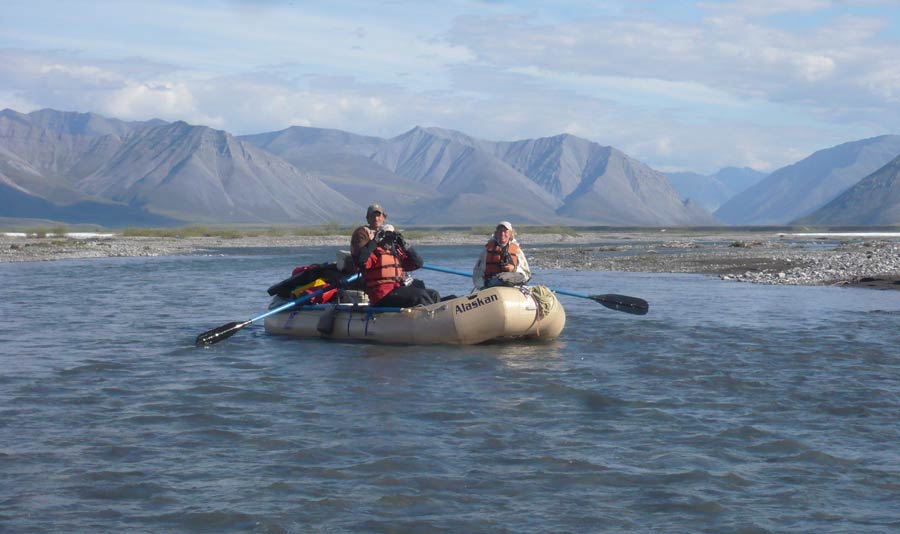 Putting the Brooks Range behind us as we head to the coastal plain. Photo Bob Dittrick.